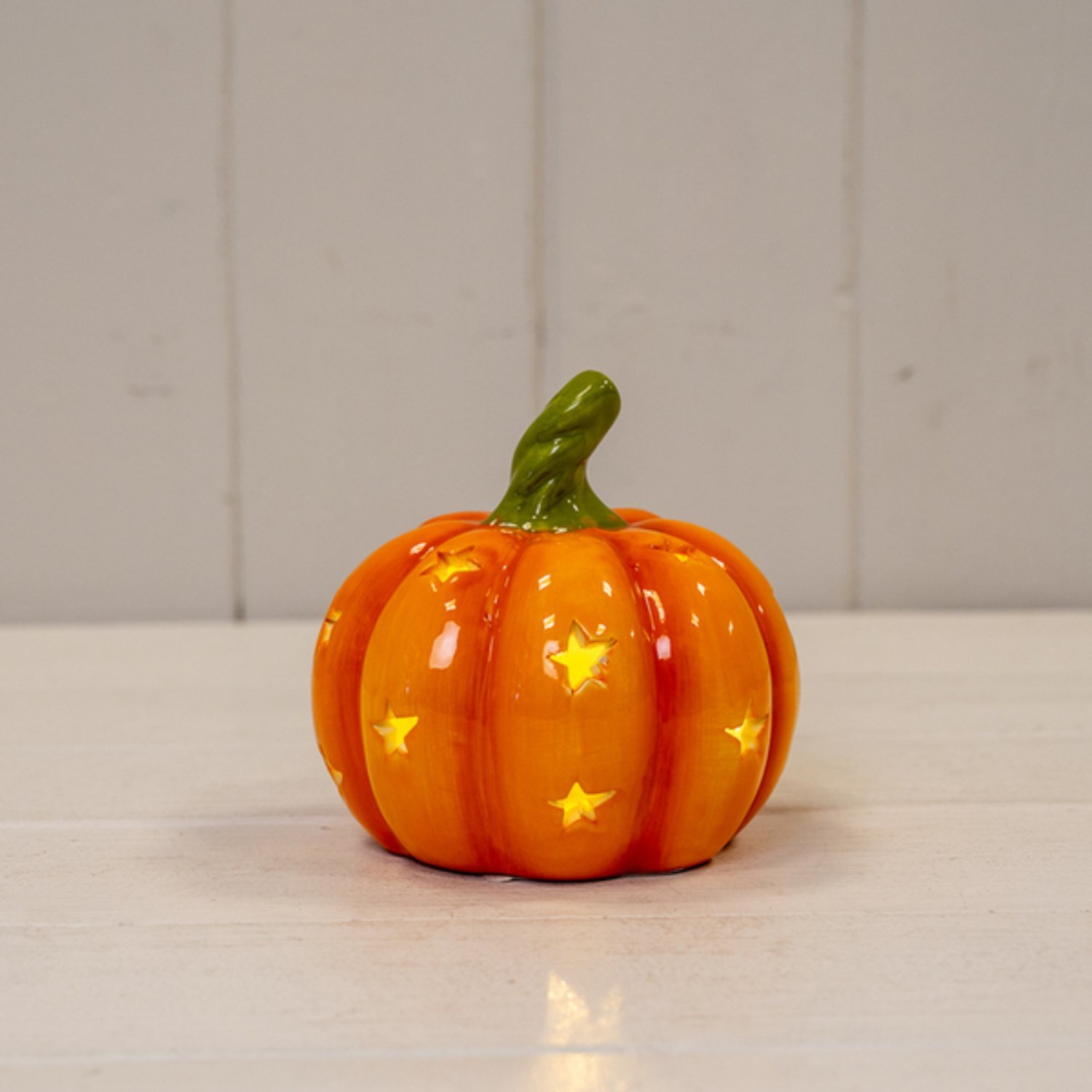 Kdmd Unisex Orange Ceramic Pumpkin With Led - Image 2