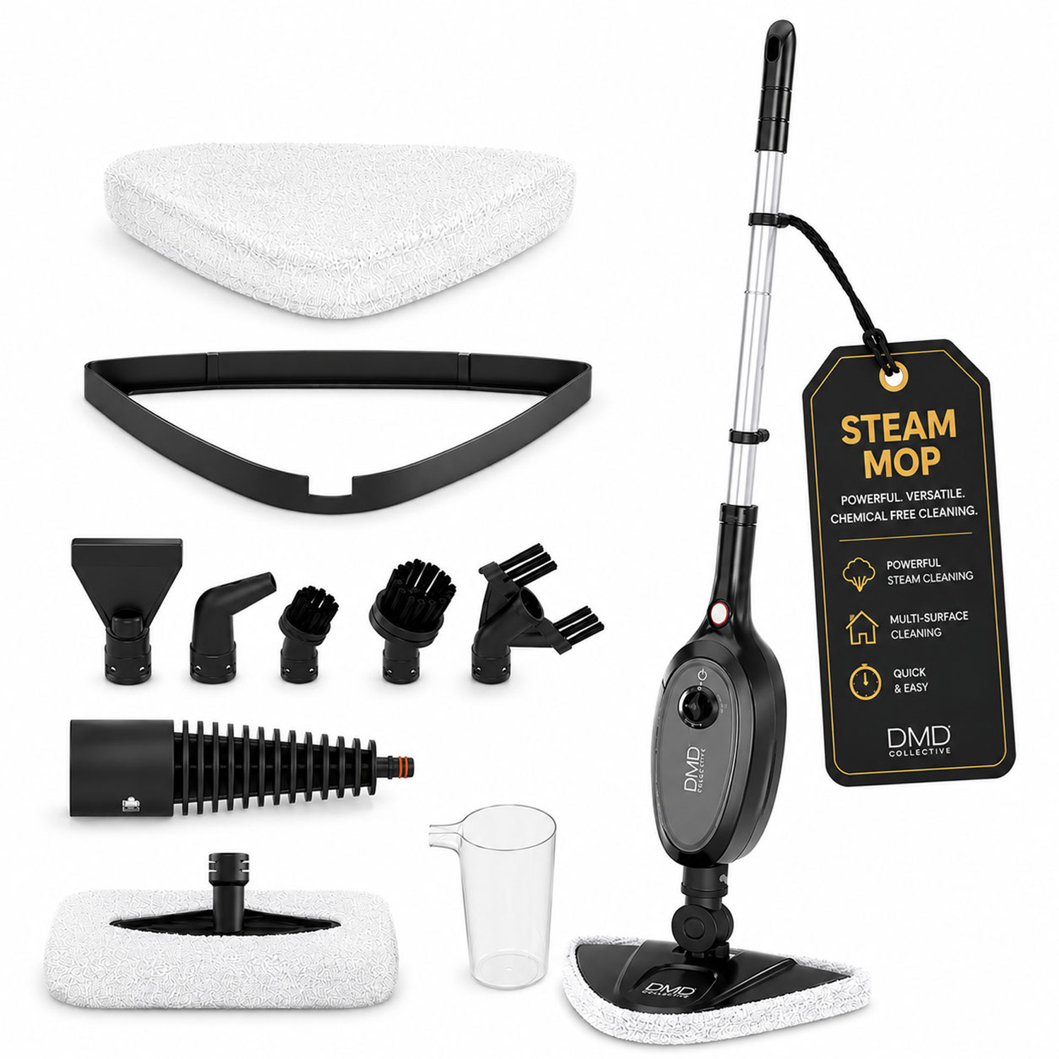 Dmd Collective Steam Mop Cleaner 1300W With Handheld Steamer & Multi-Surface Attachments - Image 2