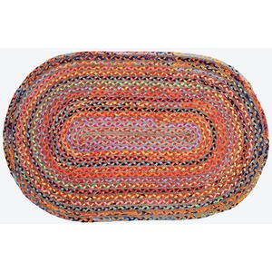 Multi Jute Oval Rug
