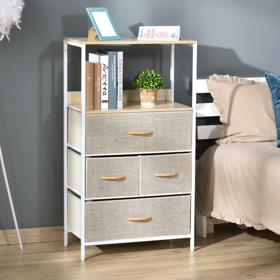 Small Chest Unit 4 Drawer Storage Chest Unit Home with Shelves Home Living Room Bedroom