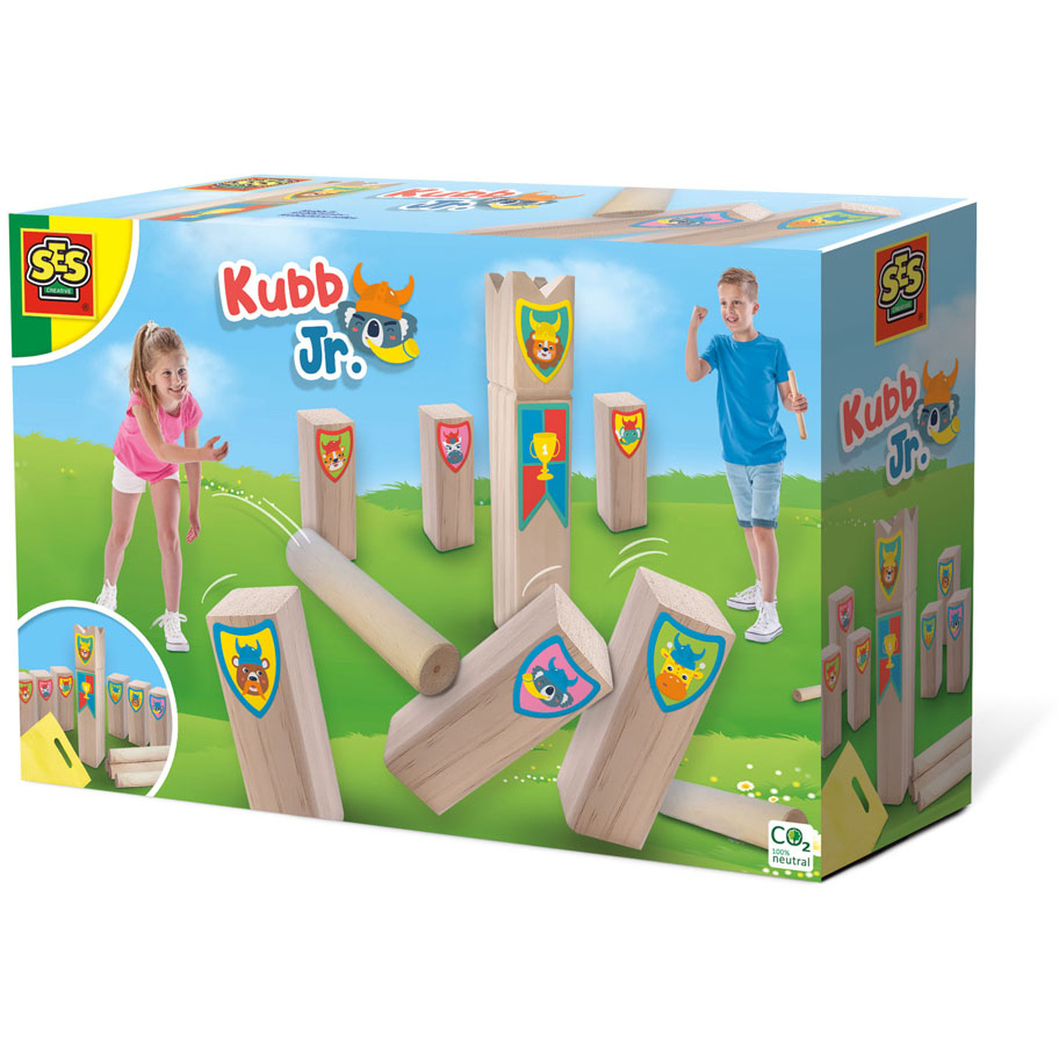 Image of SES CREATIVE Kubb Jr. Game - Black