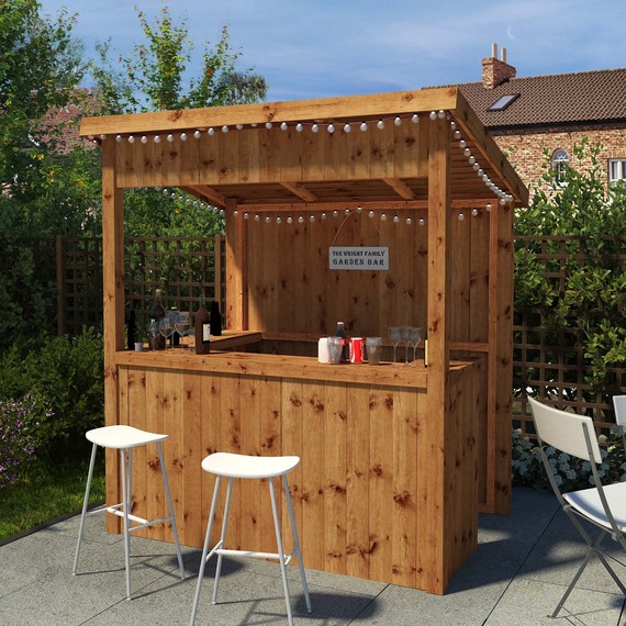 6 x 4 Outdoor Wooden Garden Bar Pressure Treated Tongue and Groove