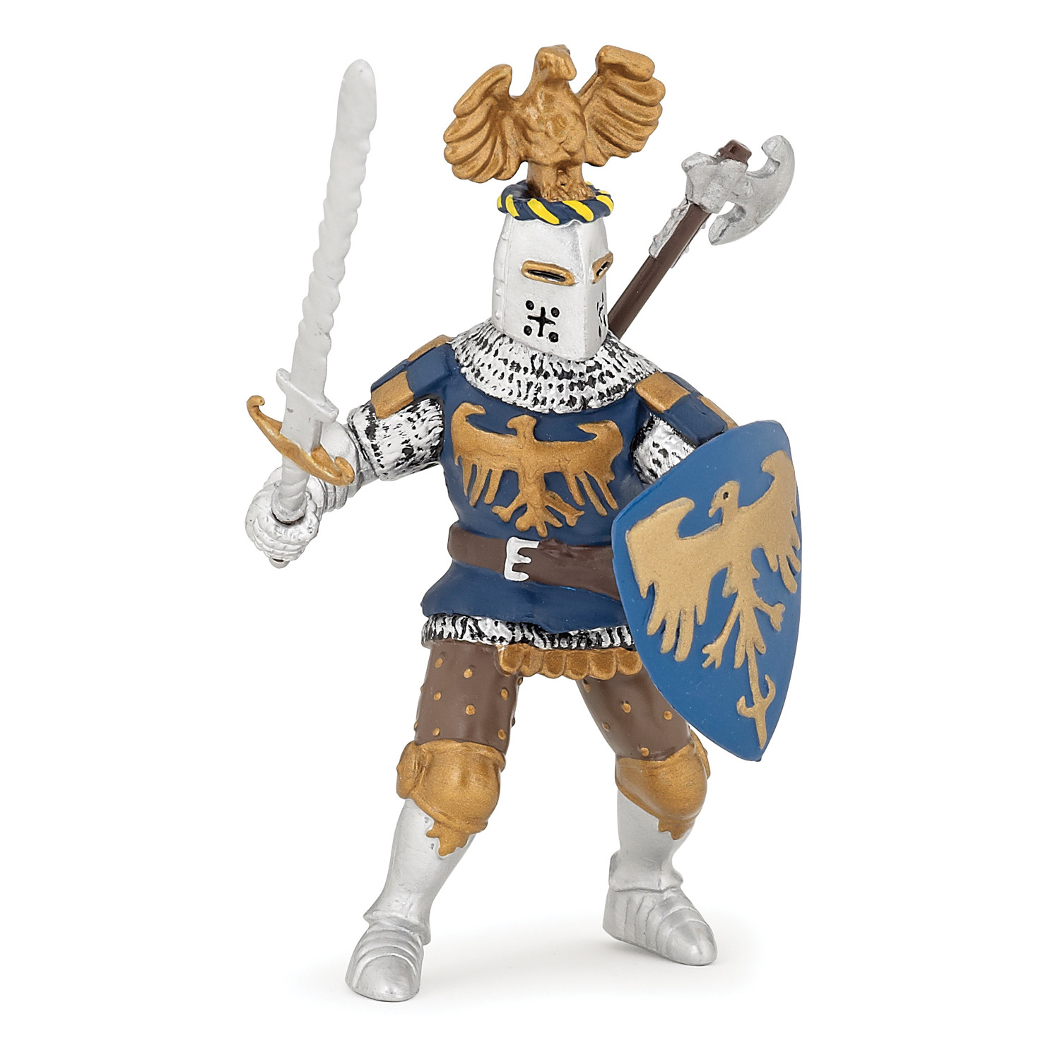 PAPO Fantasy World Crested Blue Knight Toy Figure - Blue