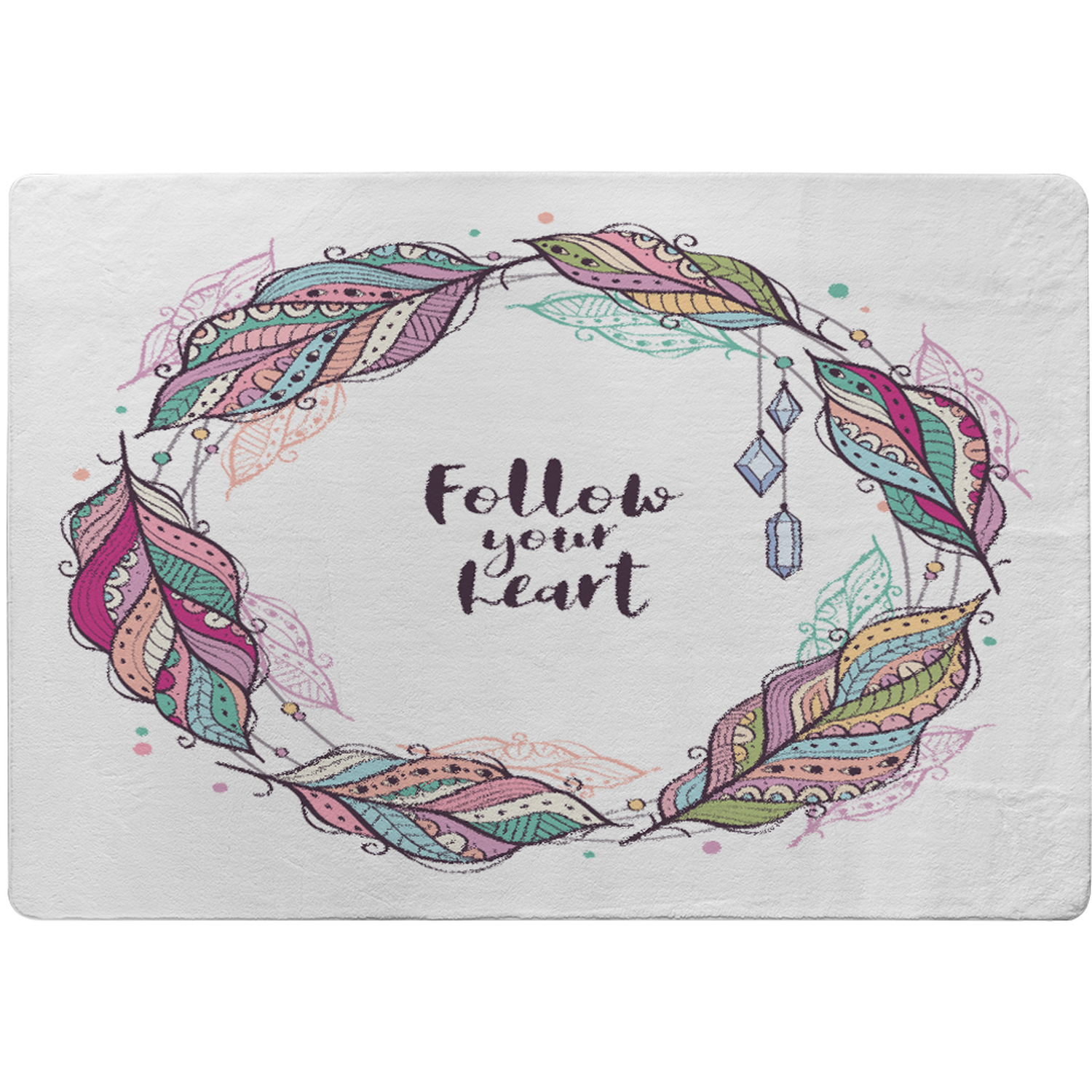 Follow Your Heart Rug - Pink / 150cm thumbnail