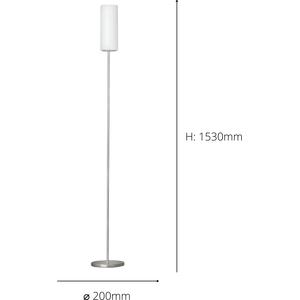 EGLO Troy 3 Satin Nickel Floor Lamp