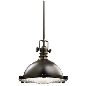 Hatteras Bay 1 Light  Medium Dome Ceiling Pendant Olde Bronze, E27