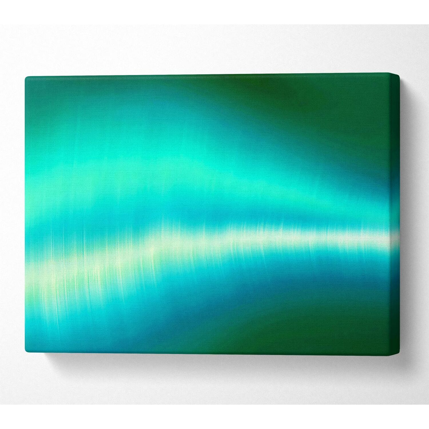 Wallart-Direct - Green Shock Wave Canvas Print Wall Art - Yellow / 101.6cm thumbnail