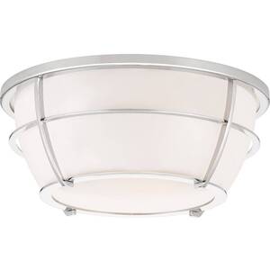 Chance 2 Light Flush Mount - Polished Chrome Finish, E27