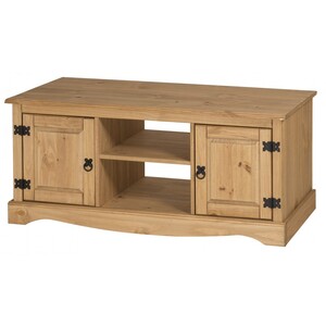 Corona 2 Door Flat Screen Media TV Unit Solid Wood Pine Wooden Television