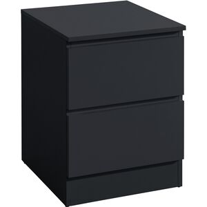 Black Oslo 2 Drawer Bedside shot 3523353