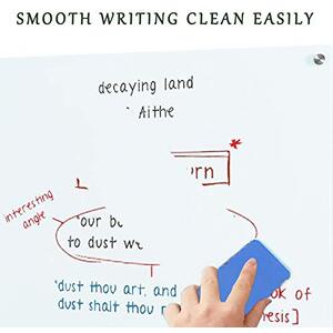 Magnetic Glass Whiteboard Notice Board 45 x 60 cm Pen Tray Dry Erase  White