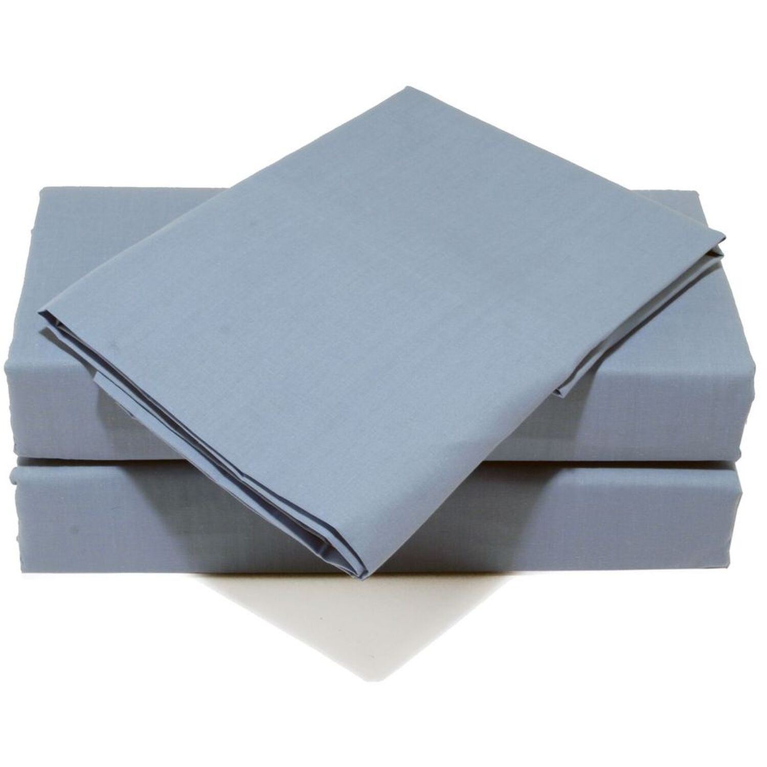 Percale Pastel Double Bed Fitted Sheet - Ocean