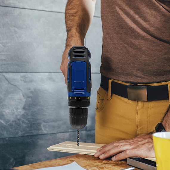 18V Cordless Drill Driver Li-Ion Electric LED Light Screwdriver