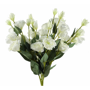 Pack of 6 x  Artificial White Wild Rose Stem - 36 Flowers
