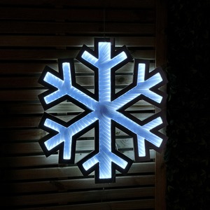 LED Infinity Christmas Light Hanging Snowflake Decoration