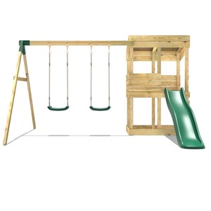 Bryce / 223cm Wooden Lookout Tower Playhouse with 6ft Slide shot 5042851