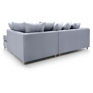 Silver Blue / Right-hand Chicago Velvet Corner Sofa shot 5169022
