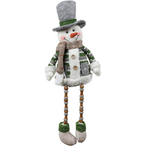 Shelf Sitting Tartan Santa or Snowman