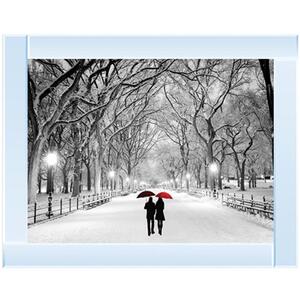 Walk through the snowy park Glitter Liquid Wall Art Dcor