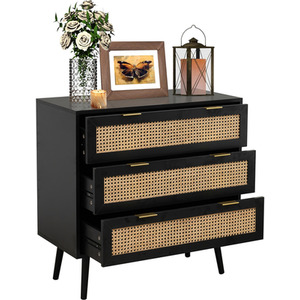 Rattan Chest of Drawers Hallway Dresser
