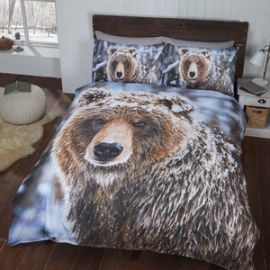 Big Bear Polycotton Duvet Set With Pillowcase