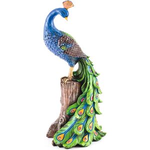 Solar Powered Light Up Peacock Ornament