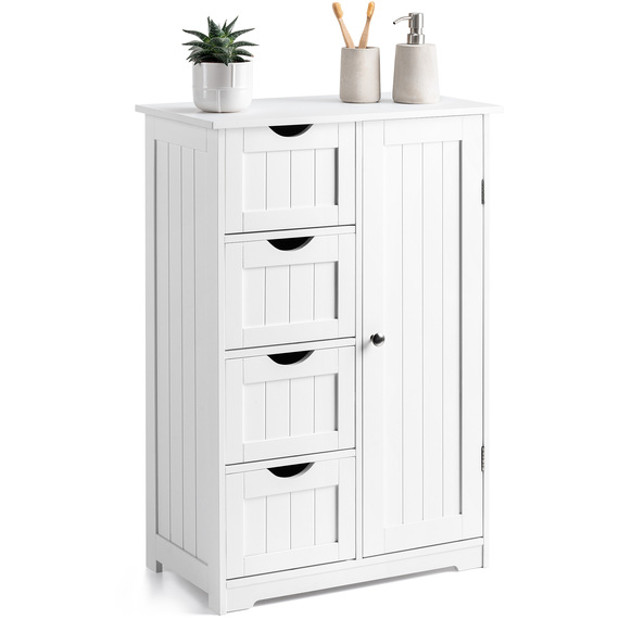 4 Drawer 1 Door Bathroom Cabinet