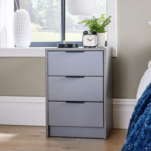 Grey Home Source Phoenix 3 Drawer Bedside  shot 6114992