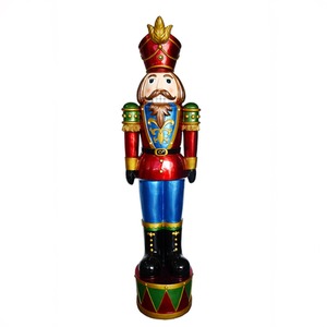 143cm Traditional LED Nutcracker - Red, Green, and Blue