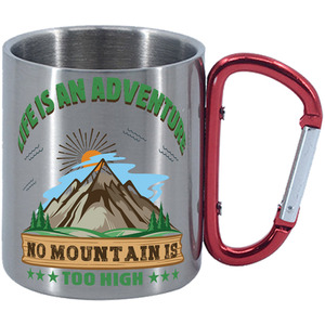 Life is an Adventure Carabiner Handle Mug