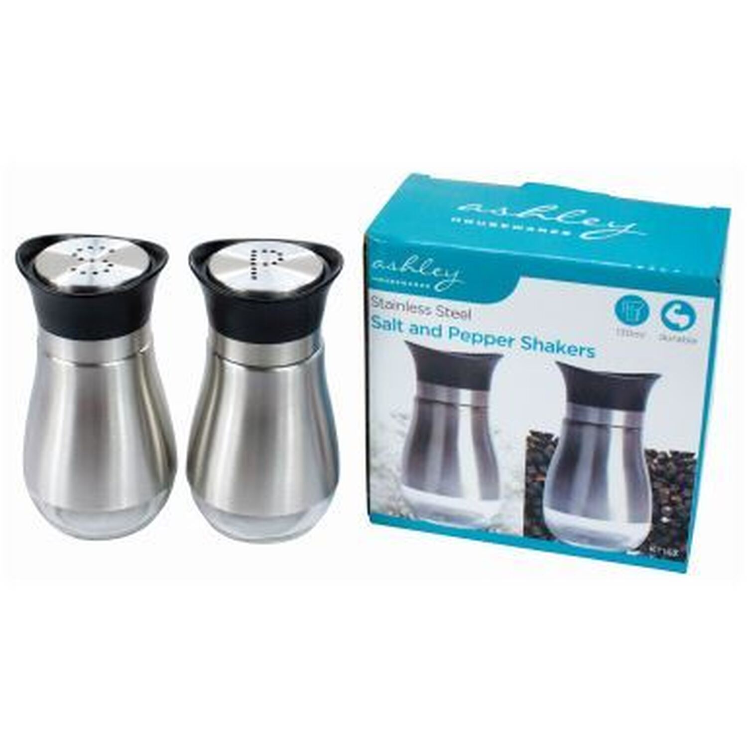 Image of Stainless Steel Salt Pepper Shaker Set&hellip;