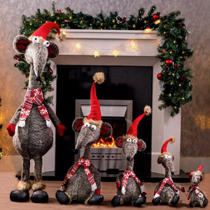 Christmas Rat Ornament Large Decoration