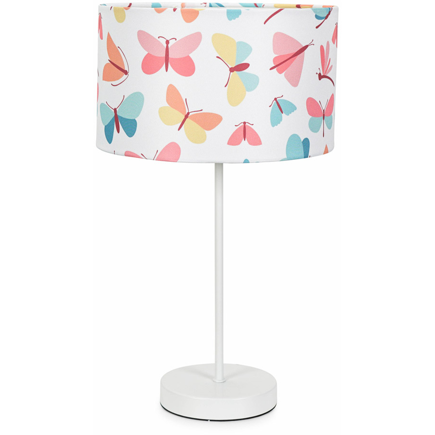 Charlie White Table Lamp Butterfly Shade - White / Bulb Included