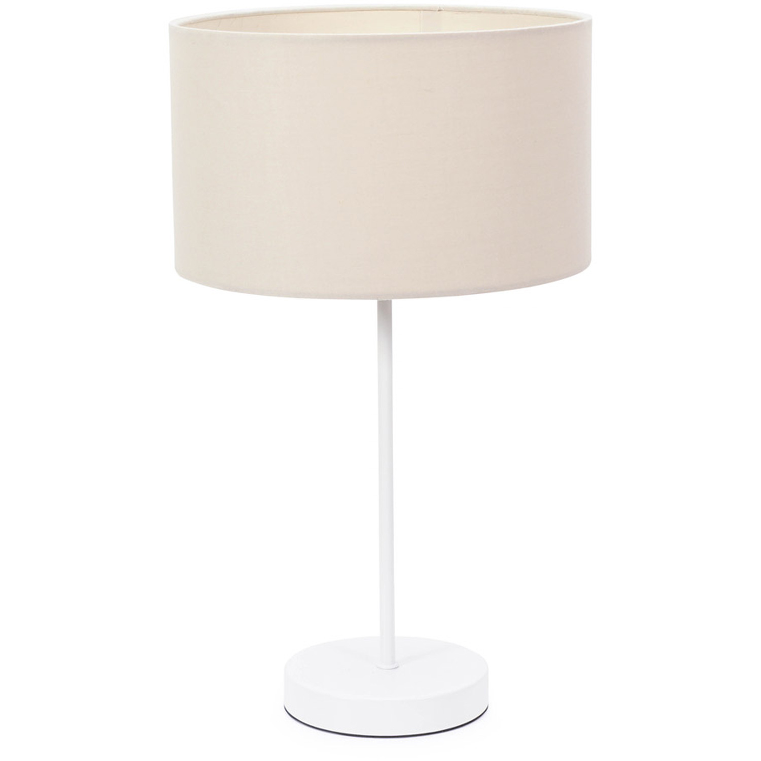 Charlie White Table Lamp Drum Shade - Natural / Bulb Included