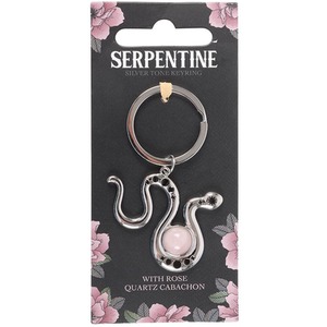 Snake Keyring with Rose Quartz Crystal