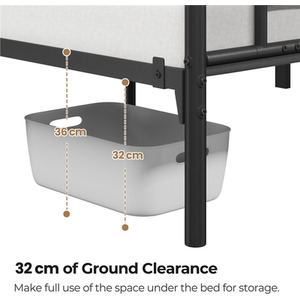 Black / Double Metal Bed Frame with Cloud Design shot 7116691