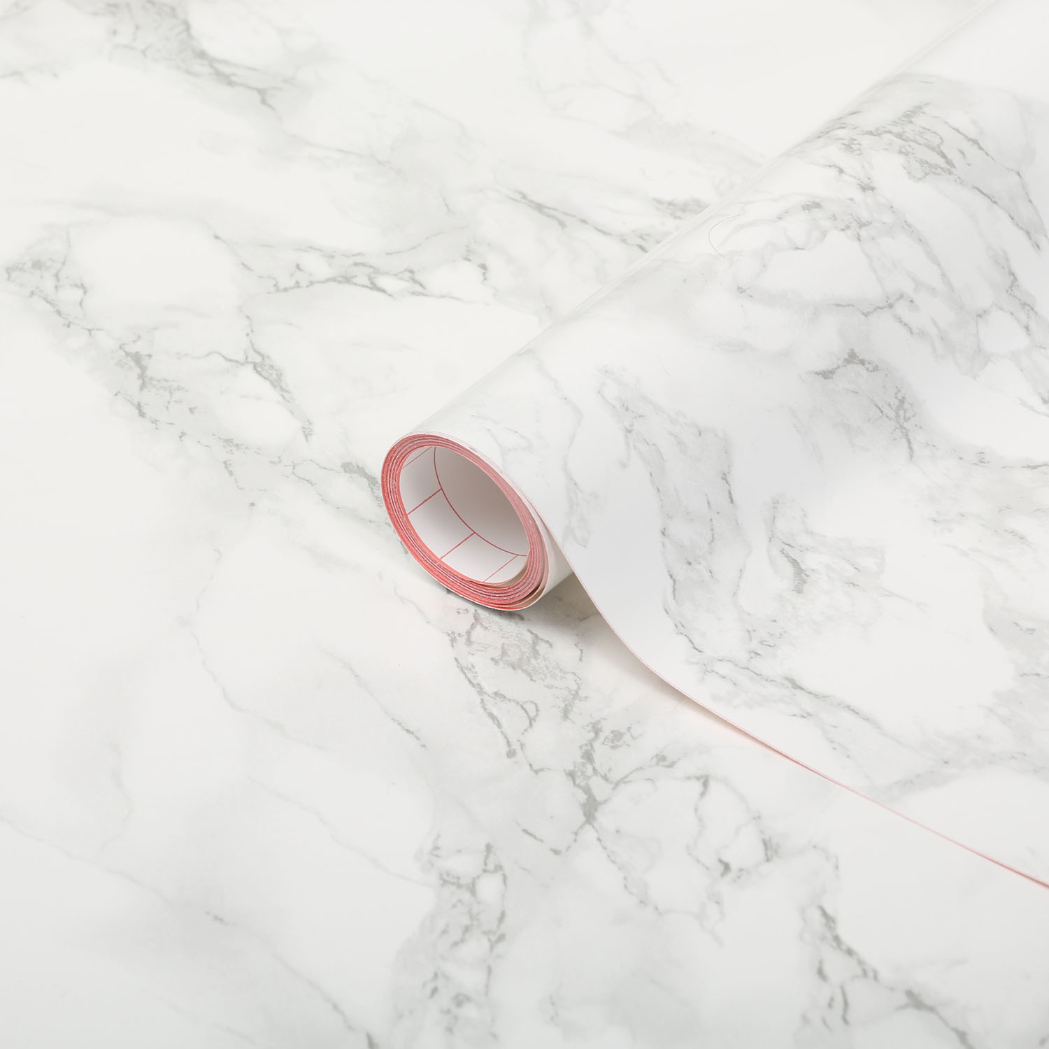 d-c-fix Marble Grey Effect Self Adhesive Vinyl Film - White