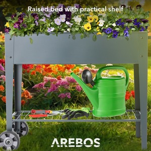 Anthracite Raised bed with wheels shot 7626888