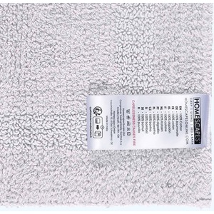 White Luxury Reversible Cotton Bath Mat Set shot 7826189