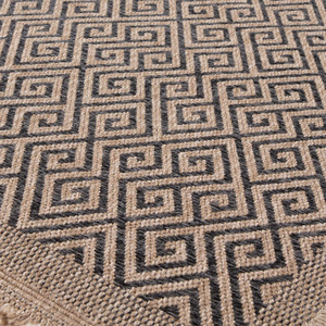 Dark Grey Nature Collection Circle Geometric Outdoor Rug shot 7862598