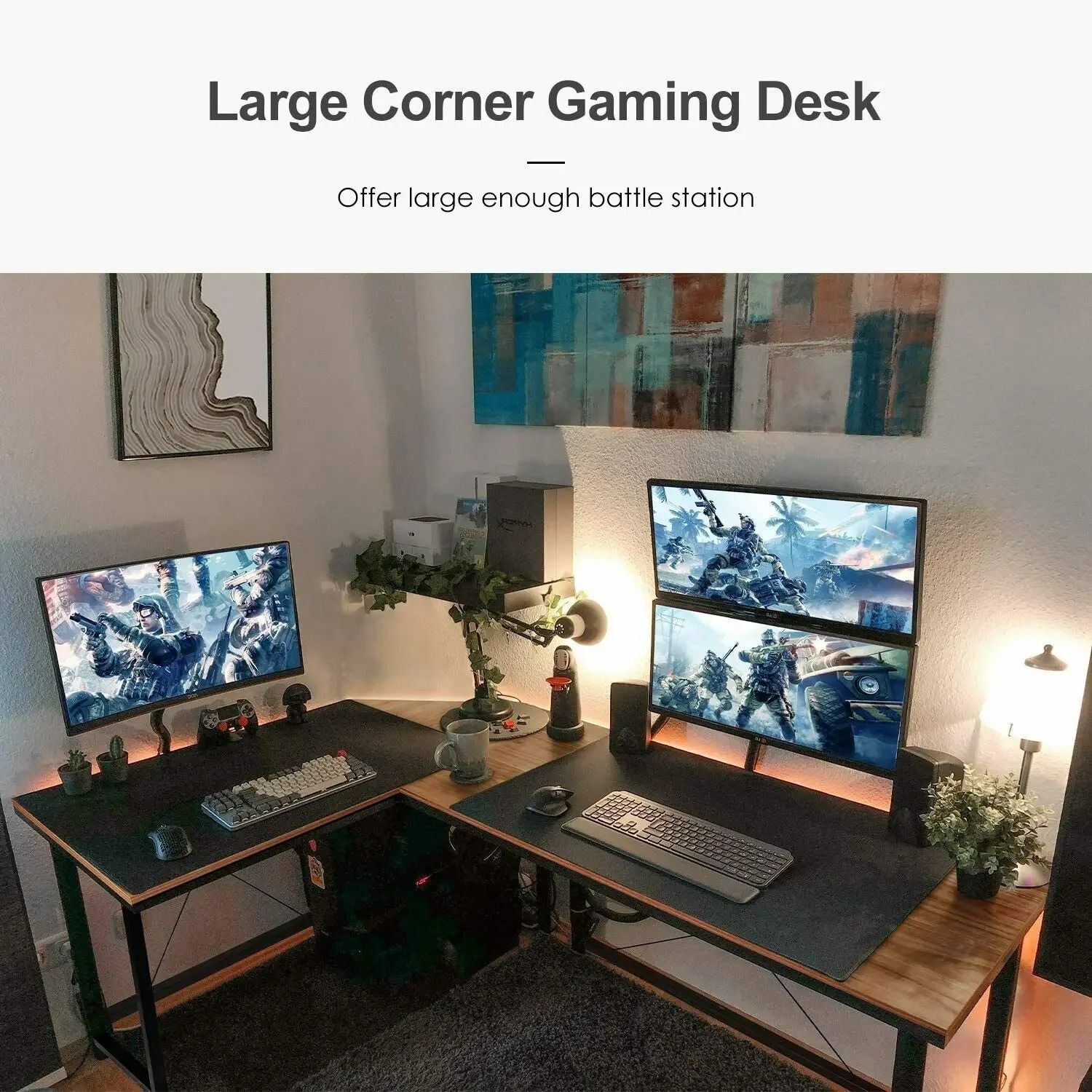 Corner Desk For Home Office - Brown