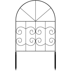 25 Piece Iron Arched Garden Fence Set