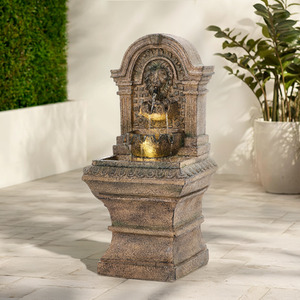 Outdoor Lion Head Solar Fountain