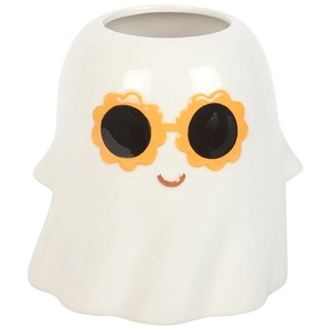 Ceramic Groovy Ghost Flower Vase