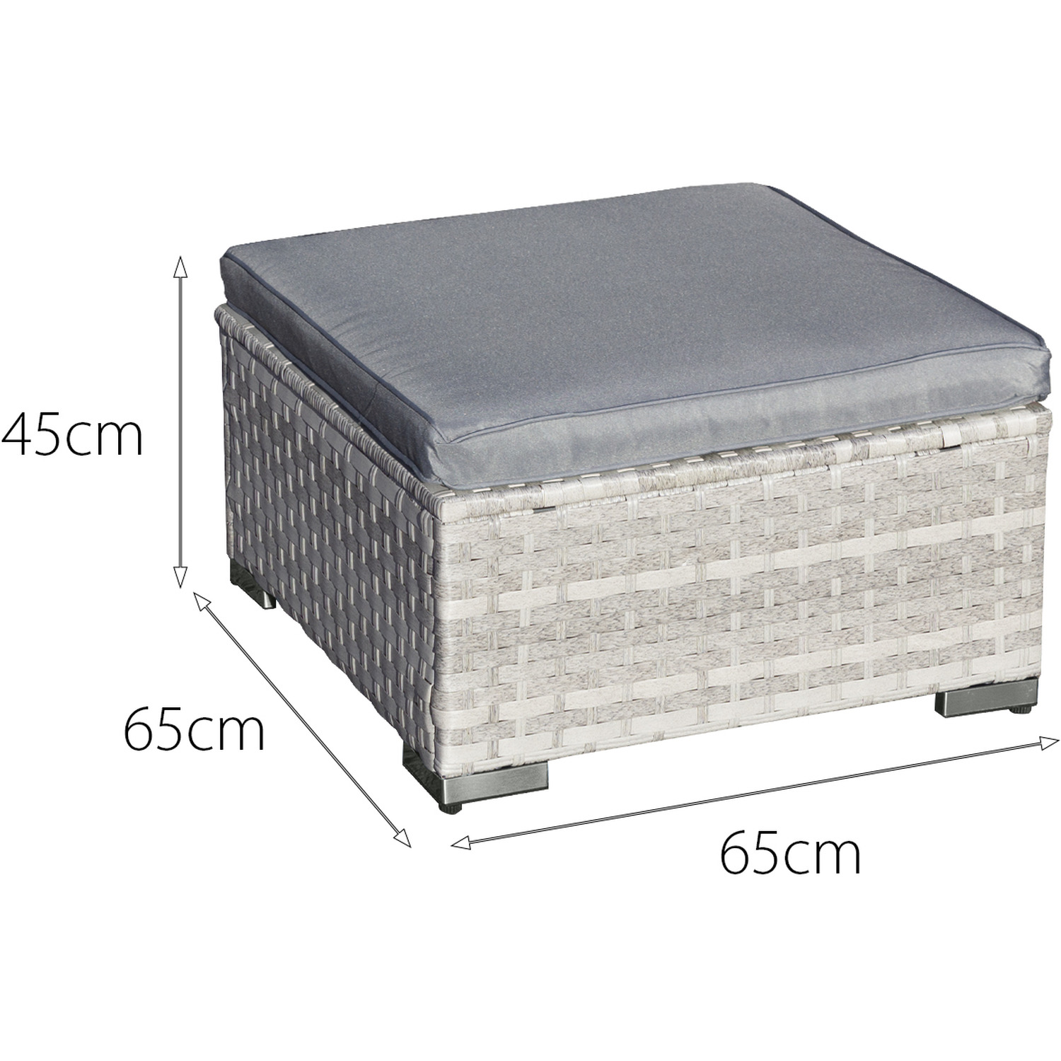 Malta Xs Rattan 9 Seat Firepit Table Set - Dove Grey