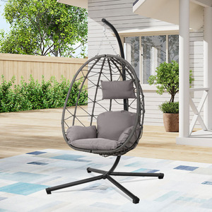 Folding  Garden Hanging Egg Chair with Cushion