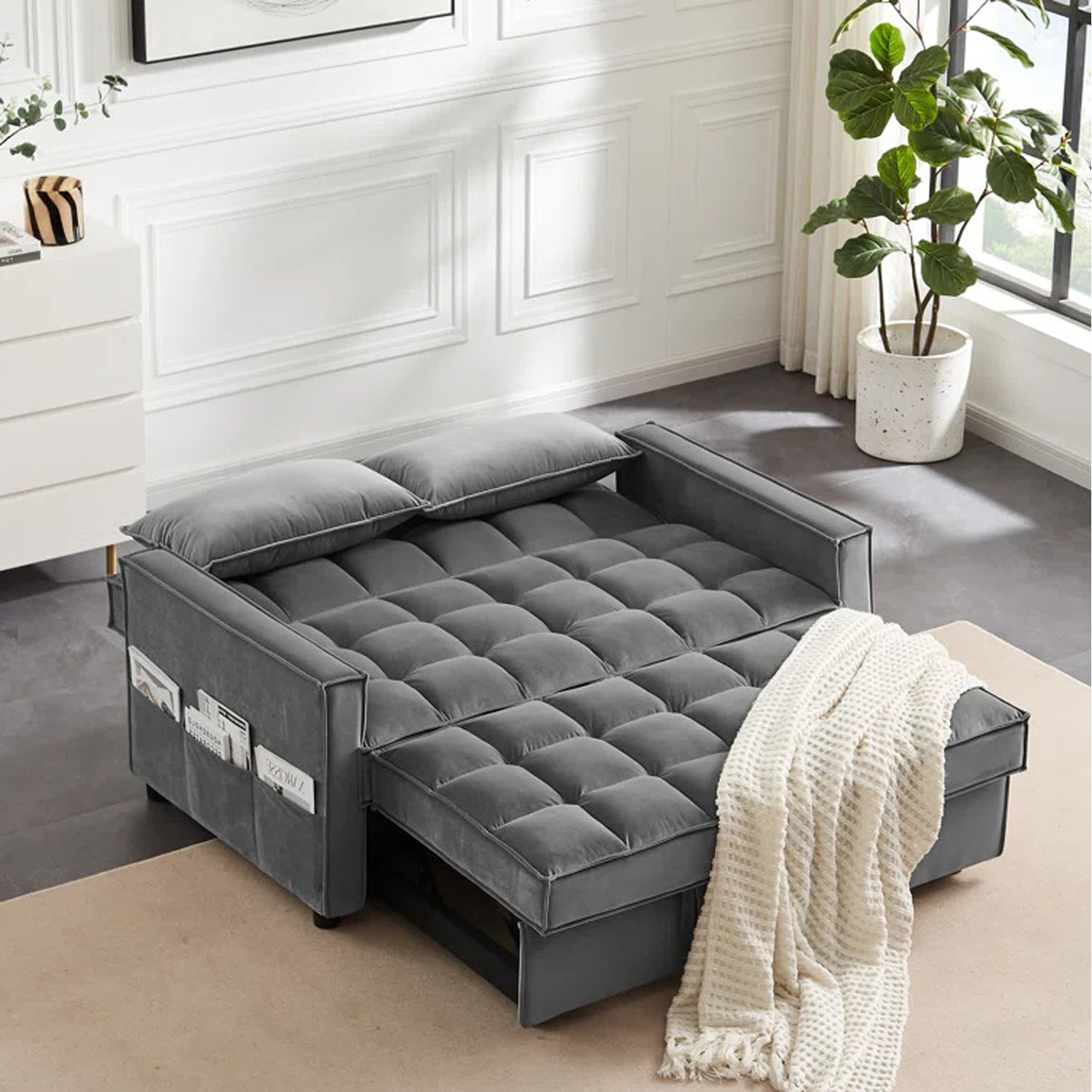 Mallard 2 Seater Sofa Bed - Grey