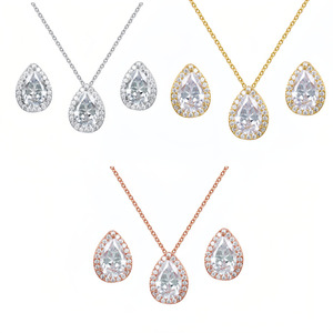 Teardrop Necklace And Earrings Set