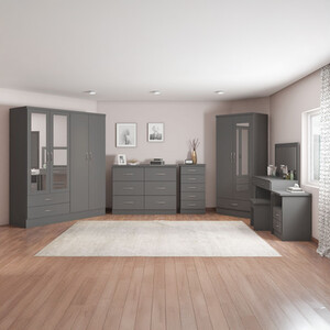Nevada 4 Door 2 Drawer Wardrobe