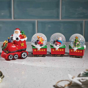 All Aboard Santa's Train Christmas Snow Sphere
